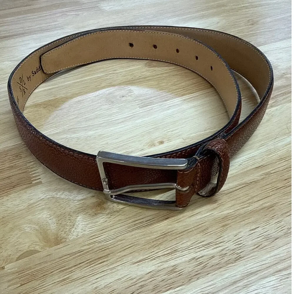 Vintage Genuine Leather Brown Swedish Saddler Belt 85cm/33 waist